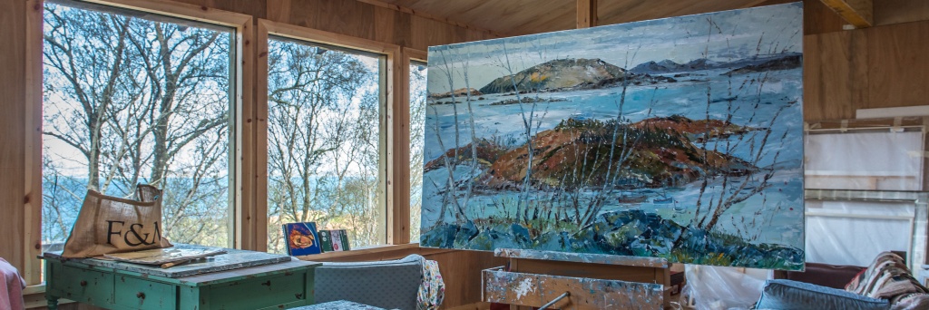 From her studio overlooking the Corryvreckan